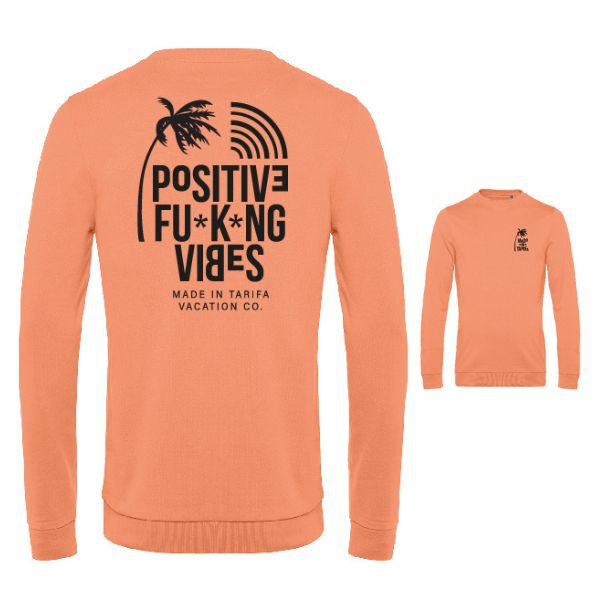 Sudadera-Customizada-Orgánica-SinCapucha-ClassicLoose-positivefuckingvibes-naranjasunset