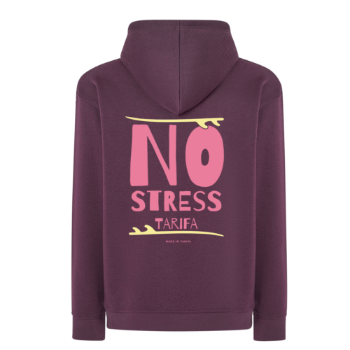 sudadera con capucha no stress burdeos