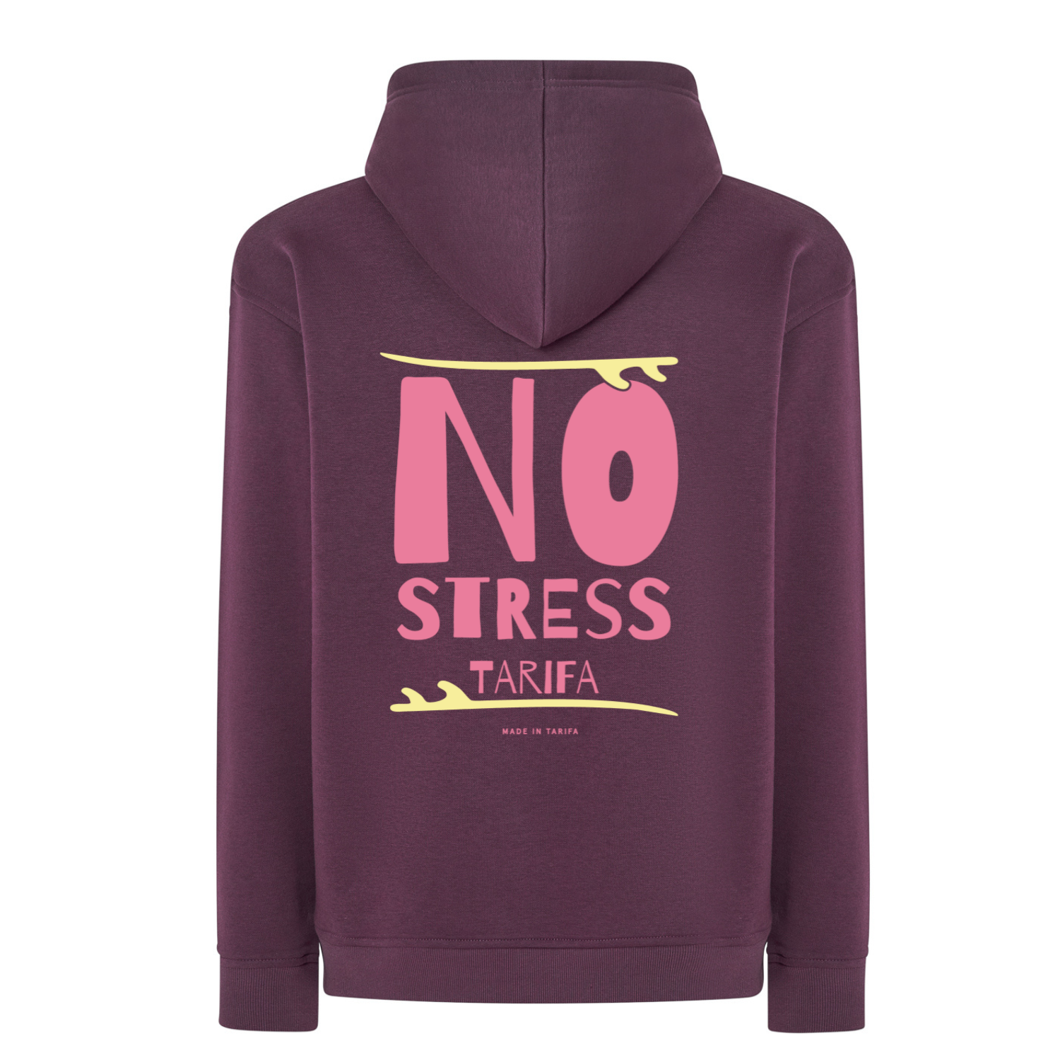 sudadera con capucha no stress burdeos