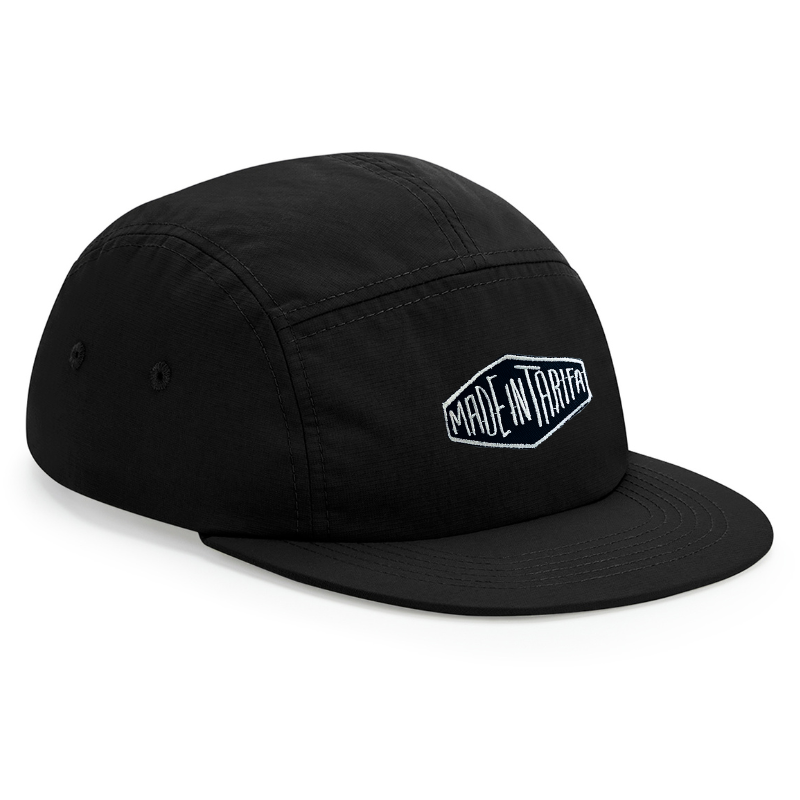 gorra 5 panels ripstock negra madeintarifa