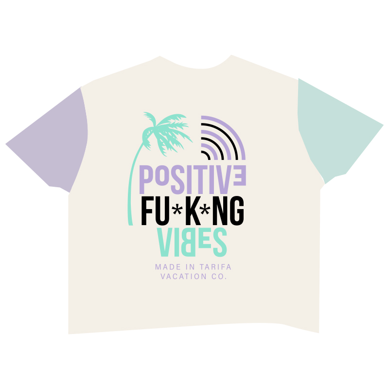 Camiseta mangacorta mixcolor positive back-madeintarifa