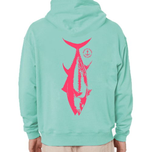 sudadera con capucha surfera HOODIE tuna free spirit Made in tarifa