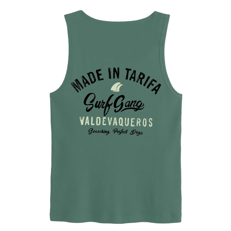 camiseta surfera de tirantes verde Valdevaqueros