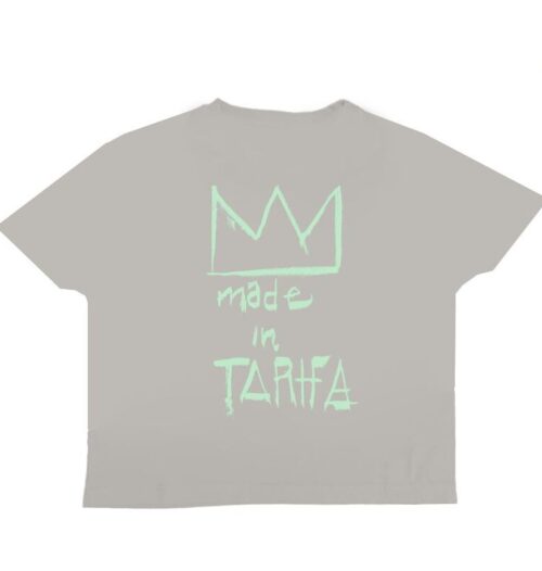 Camiseta manga corta crop gris Corona