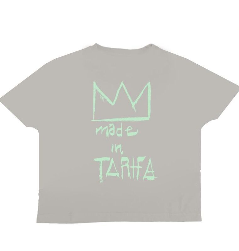 Camiseta manga corta crop gris Corona