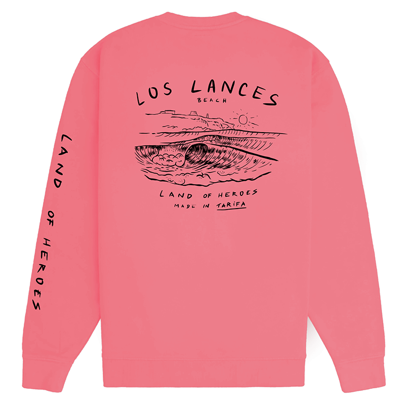 sudadera sin capucha frambuesa los lances