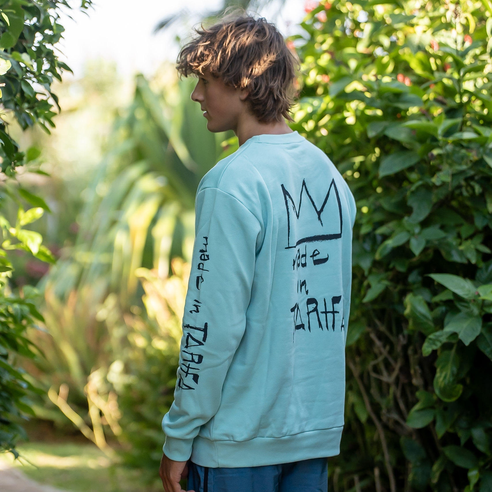 Sudadera surfera Sin Capucha Azulwave Corona