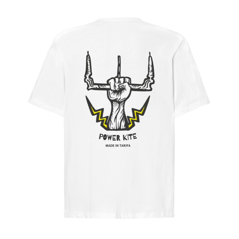 Camiseta surfera oversize blanca Power