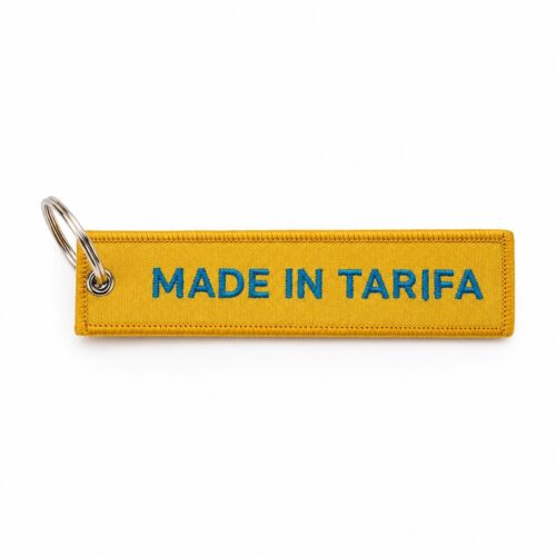 Llavero Surfero MadeinTarifa Amarillo