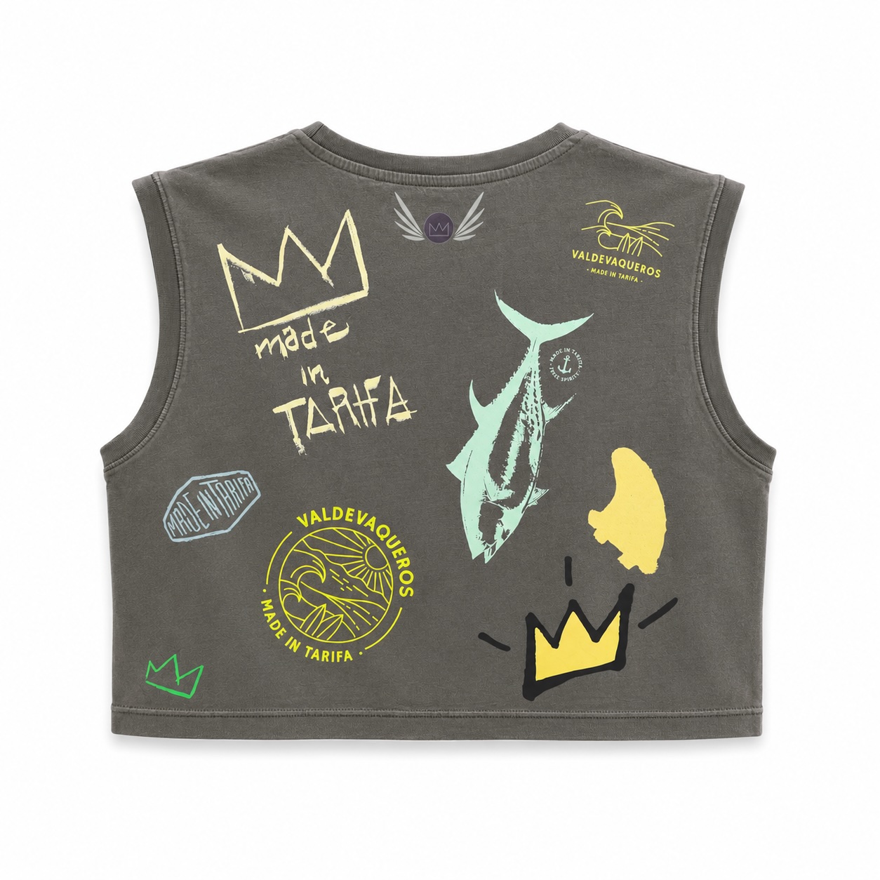 camiseta tirante crop khaki la obra madeintarifa back