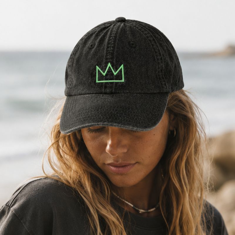 Gorras surfera Vintage negra - Imagen 2