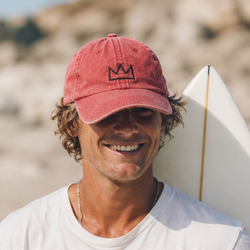 Gorras surfera Vintage roja - Imagen 4