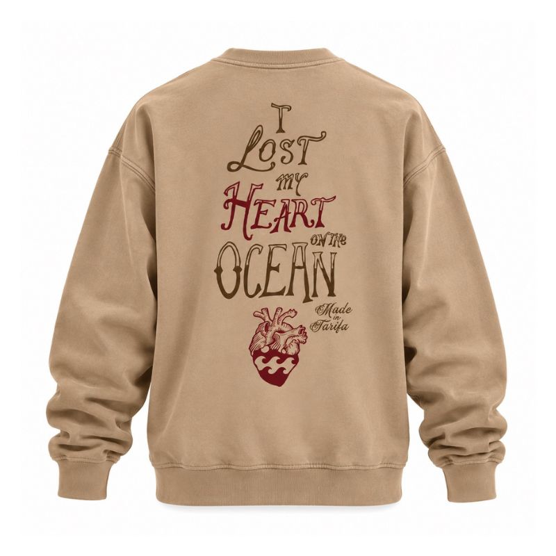 Sudadera surfer sin capucha Camel Heart